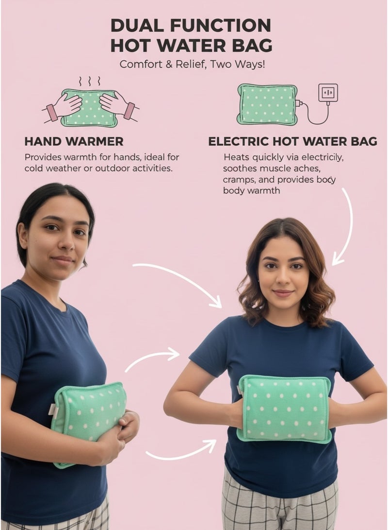 Cloudlyn Rechargeable Hot Water Bag Electric Warm Bottle For Pain Relief  Blue - Image 4